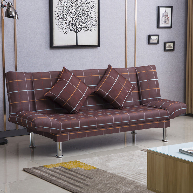 Silver Transitional Modern Tight Back Sofa Bed 29.53"High Armless Sofa Bed
