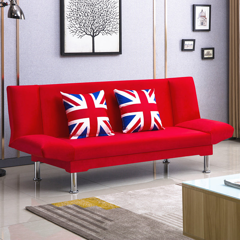 Silver Transitional Modern Tight Back Sofa Bed 29.53"High Armless Sofa Bed