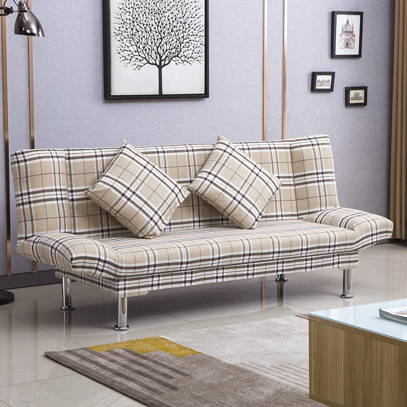 Silver Transitional Modern Tight Back Sofa Bed 29.53"High Armless Sofa Bed
