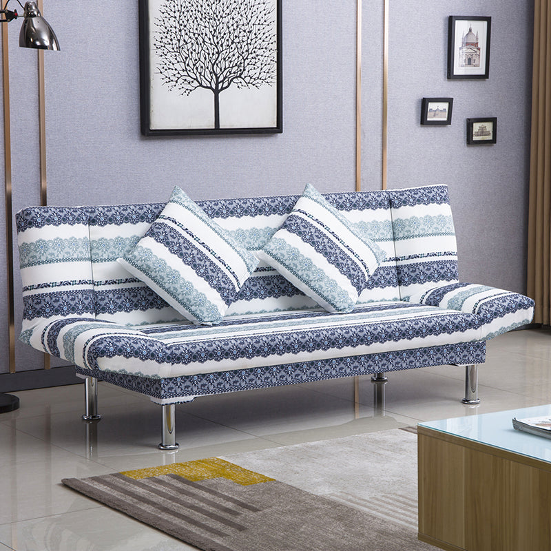 Silver Transitional Modern Tight Back Sofa Bed 29.53"High Armless Sofa Bed