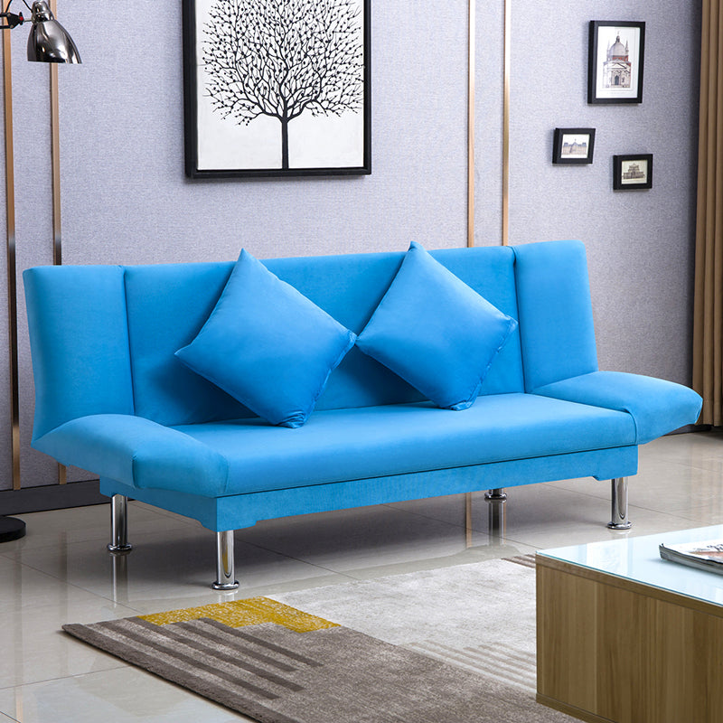 Silver Transitional Modern Tight Back Sofa Bed 29.53"High Armless Sofa Bed