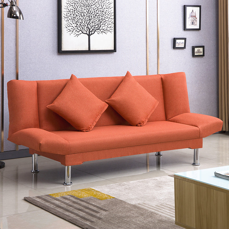 Silver Transitional Modern Tight Back Sofa Bed 29.53"High Armless Sofa Bed