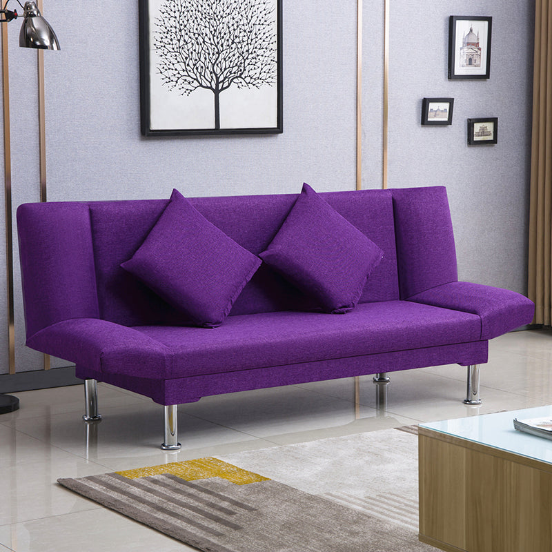 Silver Transitional Modern Tight Back Sofa Bed 29.53"High Armless Sofa Bed
