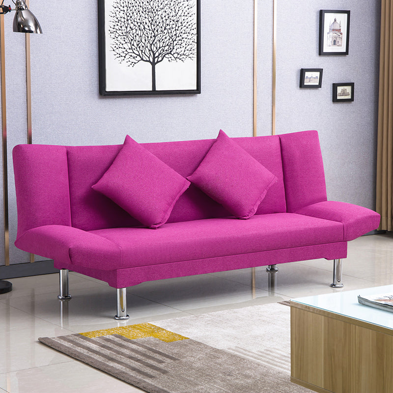 Silver Transitional Modern Tight Back Sofa Bed 29.53"High Armless Sofa Bed