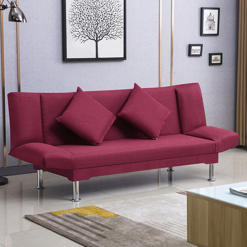 Silver Transitional Modern Tight Back Sofa Bed 29.53"High Armless Sofa Bed