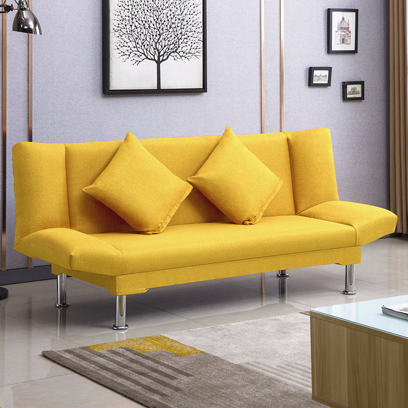 Silver Transitional Modern Tight Back Sofa Bed 29.53"High Armless Sofa Bed