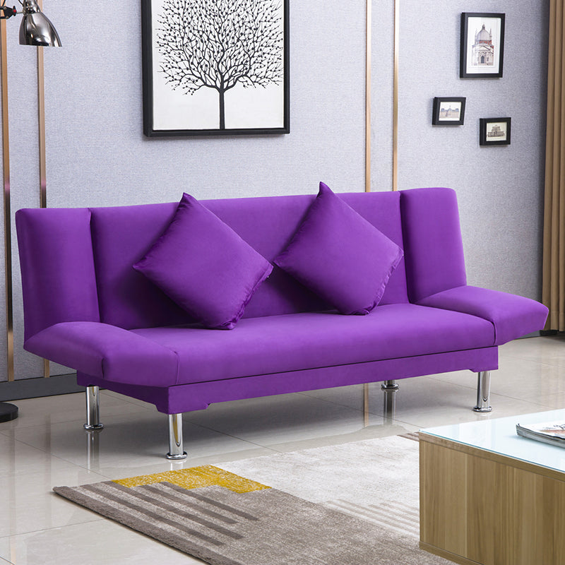 Silver Transitional Modern Tight Back Sofa Bed 29.53"High Armless Sofa Bed