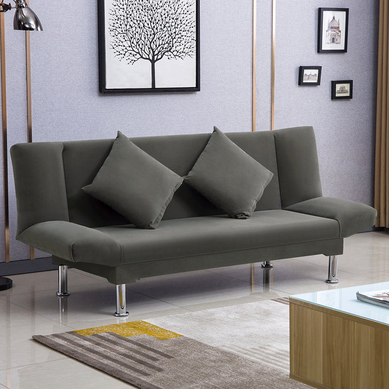 Silver Transitional Modern Tight Back Sofa Bed 29.53"High Armless Sofa Bed