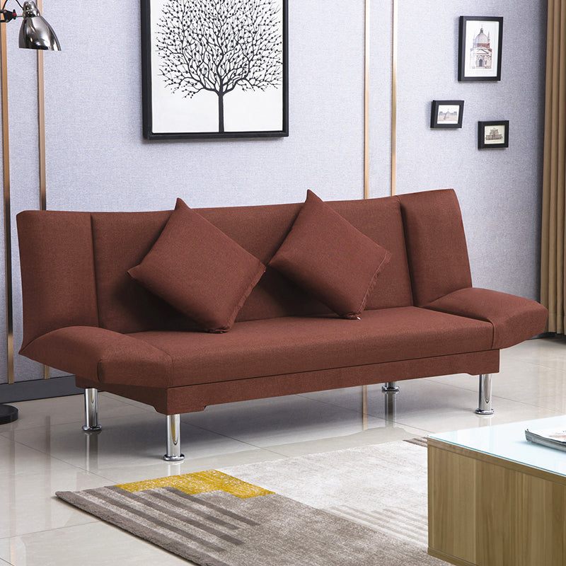 Silver Transitional Modern Tight Back Sofa Bed 29.53"High Armless Sofa Bed