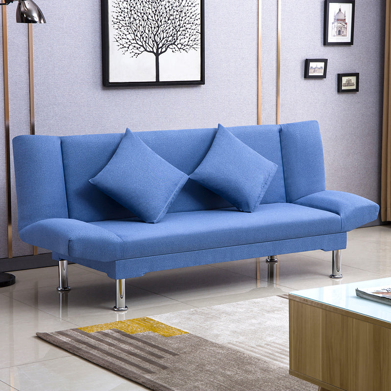 Silver Transitional Modern Tight Back Sofa Bed 29.53"High Armless Sofa Bed