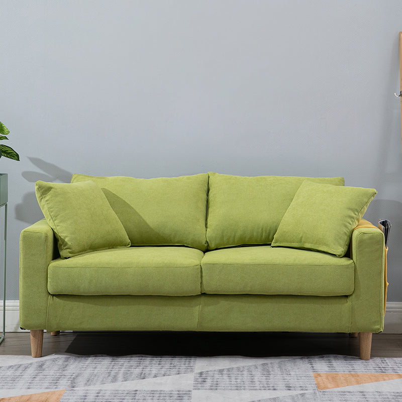 Beige Modern Farmhouse Cushions Standard Sofa 21.65"High Square Arm Sofa