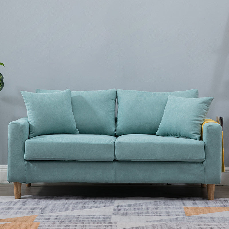 Beige Modern Farmhouse Cushions Standard Sofa 21.65"High Square Arm Sofa