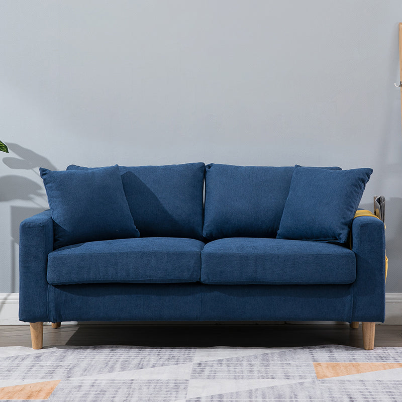 Beige Modern Farmhouse Cushions Standard Sofa 21.65"High Square Arm Sofa