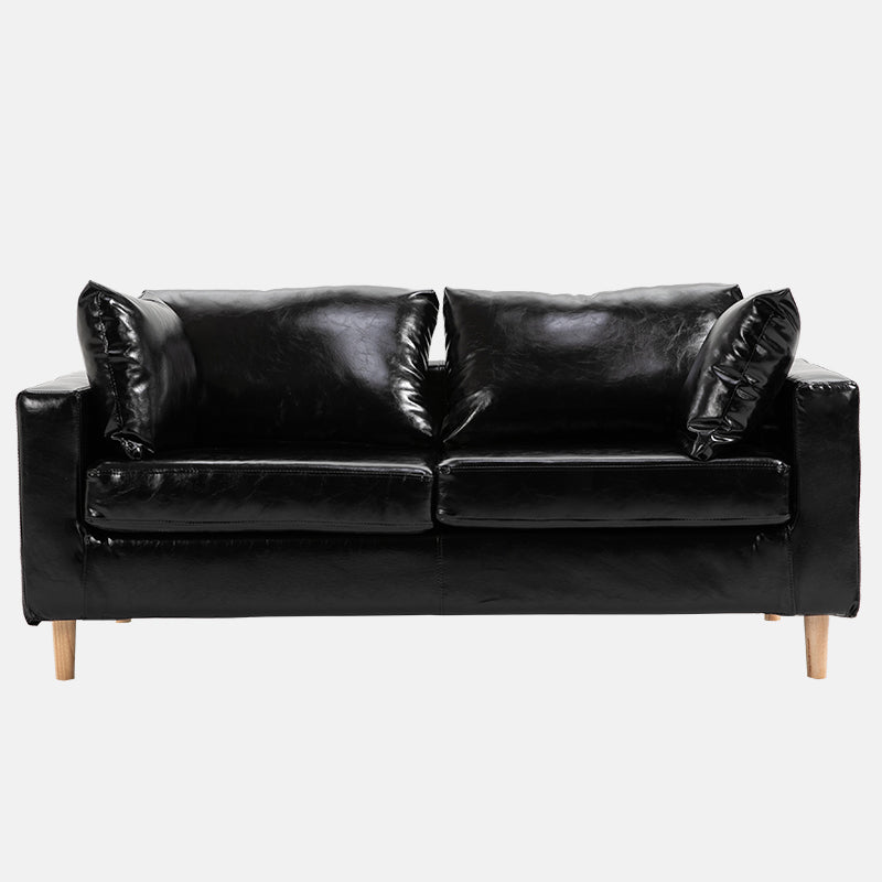 Beige Modern Farmhouse Cushions Standard Sofa 21.65"High Square Arm Sofa