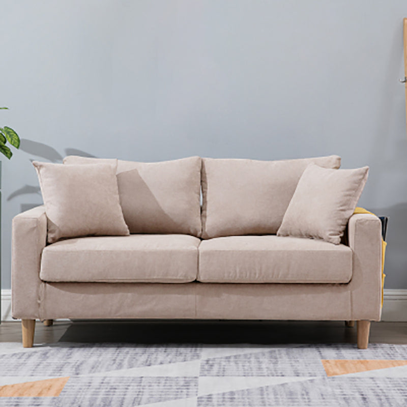 Beige Modern Farmhouse Cushions Standard Sofa 21.65"High Square Arm Sofa