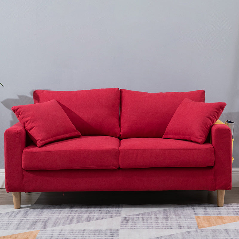 Beige Modern Farmhouse Cushions Standard Sofa 21.65"High Square Arm Sofa