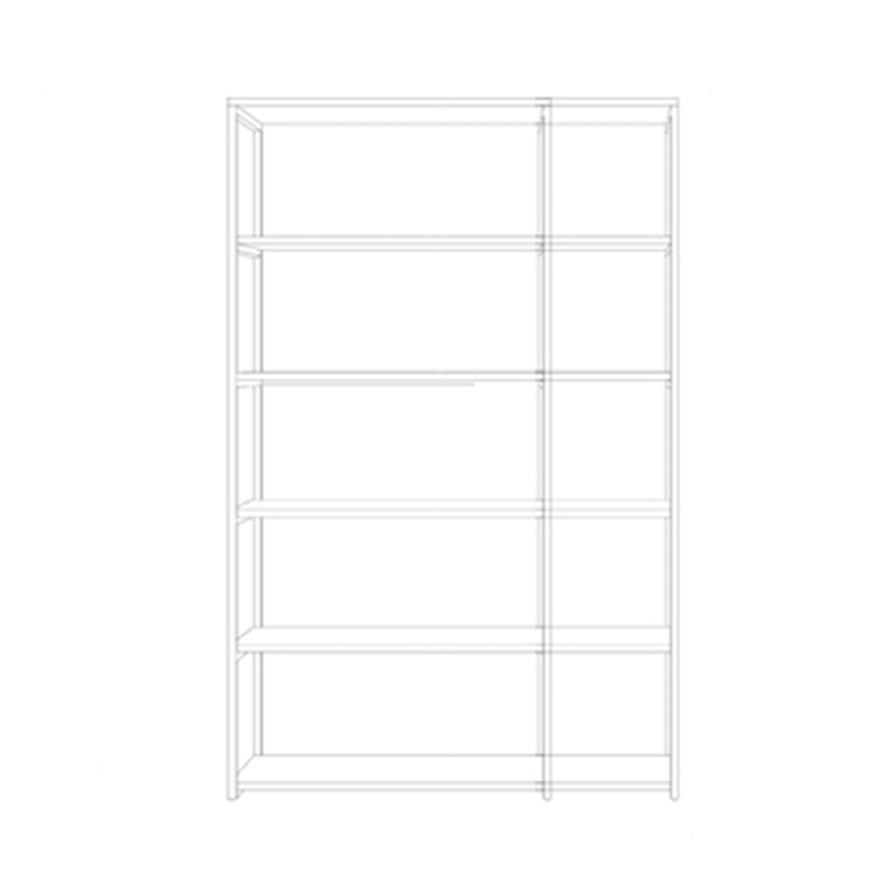 Open Back Bookshelf Contemporary Style Bookcase for Office Study Room