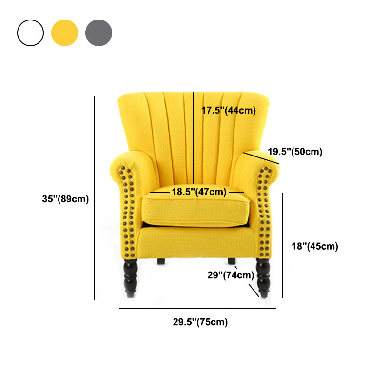 Removable Cushions Chair29.5" L x29.1"W x35.0"H  Basic Four Legs Chair