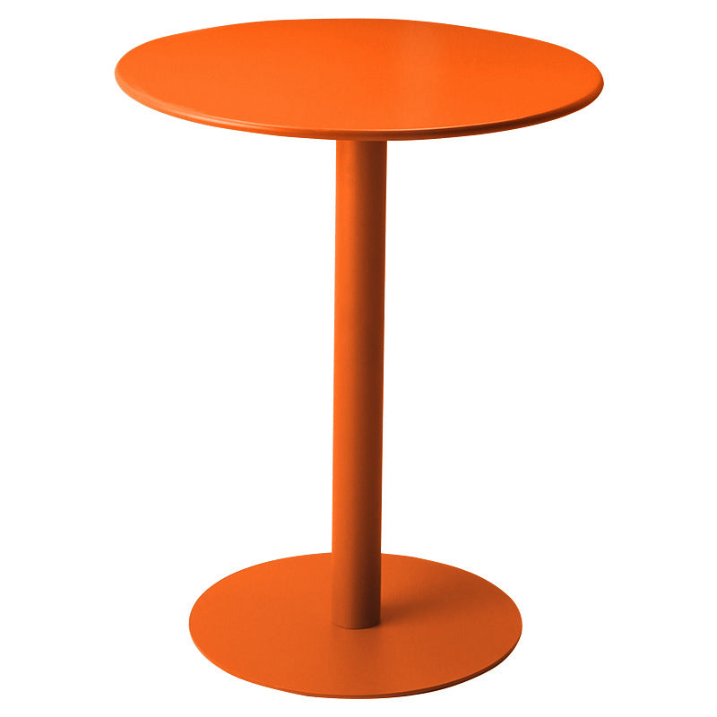 Pedestal Base Design Cocktail Table Multi-color Selection of Round Metal Coffee Table