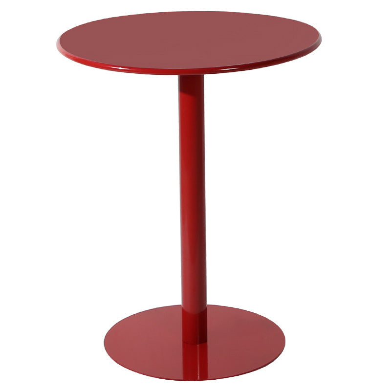 Pedestal Base Design Cocktail Table Multi-color Selection of Round Metal Coffee Table