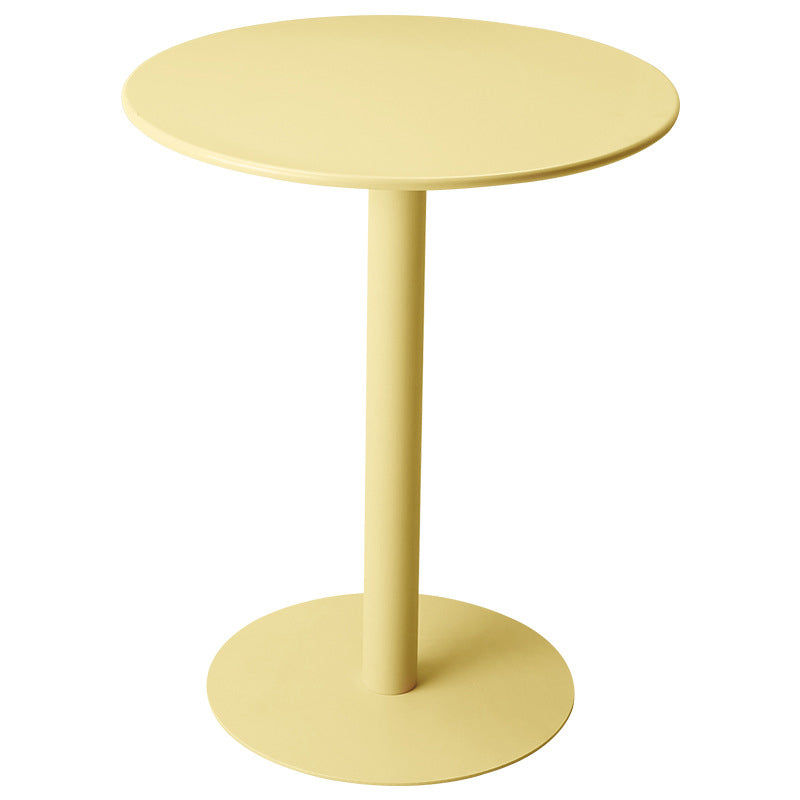 Pedestal Base Design Cocktail Table Multi-color Selection of Round Metal Coffee Table