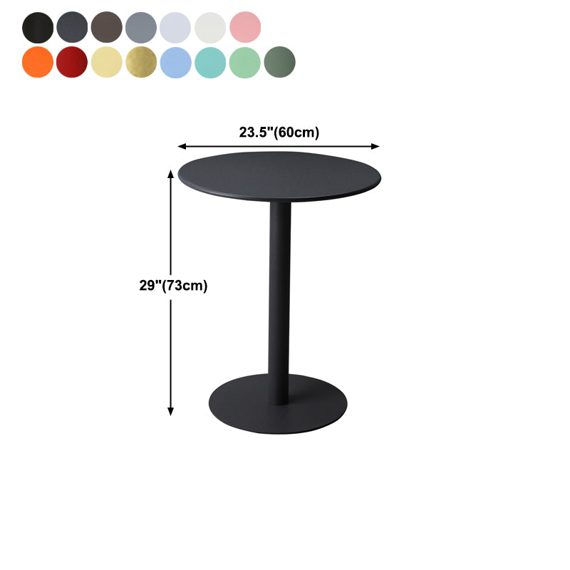 Pedestal Base Design Cocktail Table Multi-color Selection of Round Metal Coffee Table