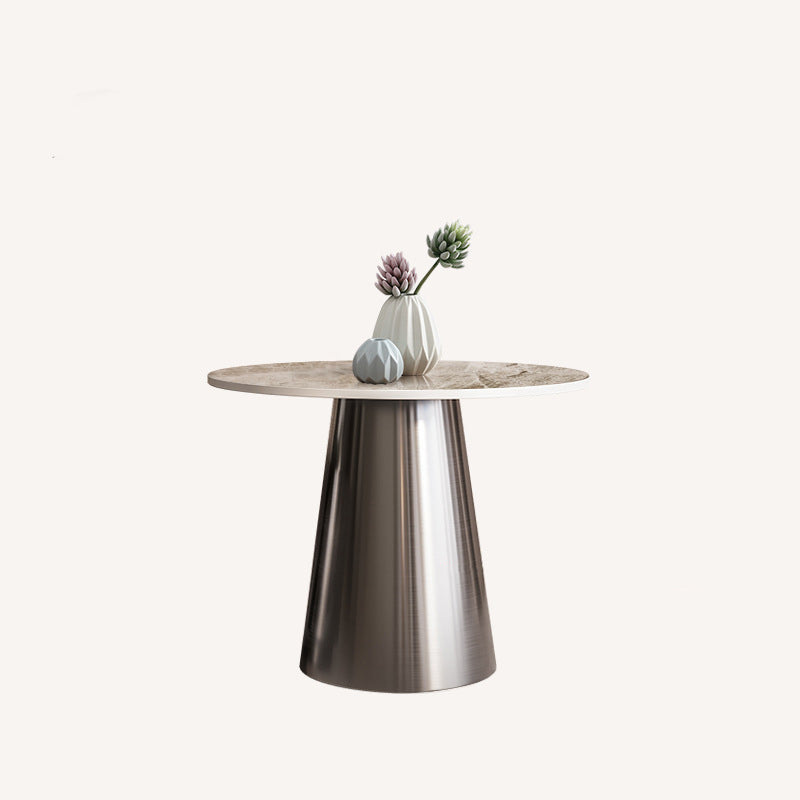 Mid-century Modern Cocktail Table Grey/gold Metal Round Coffee Table
