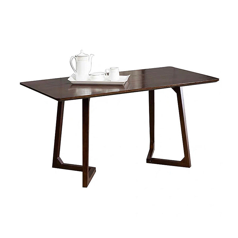 Sleigh-like Base Design Cocktail Table Wood/walnut/white Rubber Wood Coffee Table