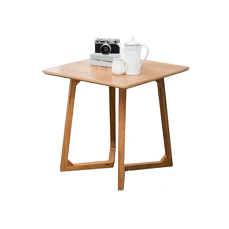 Sleigh-like Base Design Cocktail Table Wood/walnut/white Rubber Wood Coffee Table