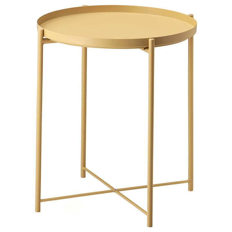 4 Legs Base Design Cocktail Table Multi-color Selection of Metal Iron Round Coffee Table