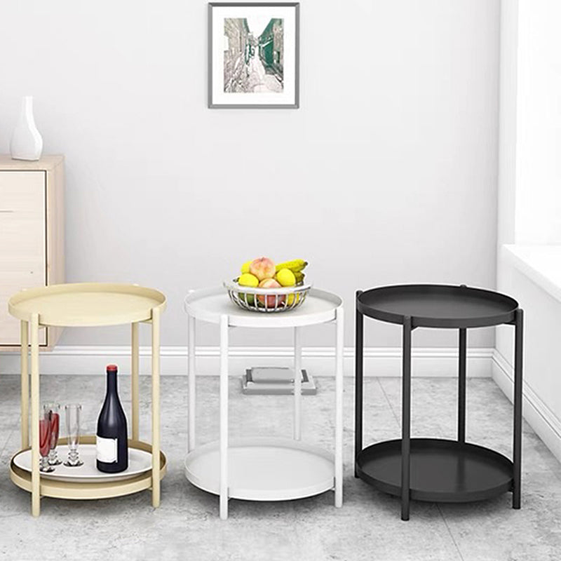 4 Legs Base Design Cocktail Table Multi-color Selection of Metal Iron Round Coffee Table
