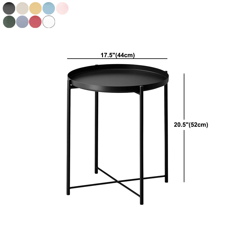 4 Legs Base Design Cocktail Table Multi-color Selection of Metal Iron Round Coffee Table