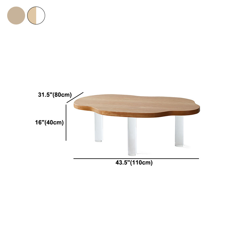 Nordic Style Cocktail Table Pine Material Wood ColorFree Shape Coffee Table