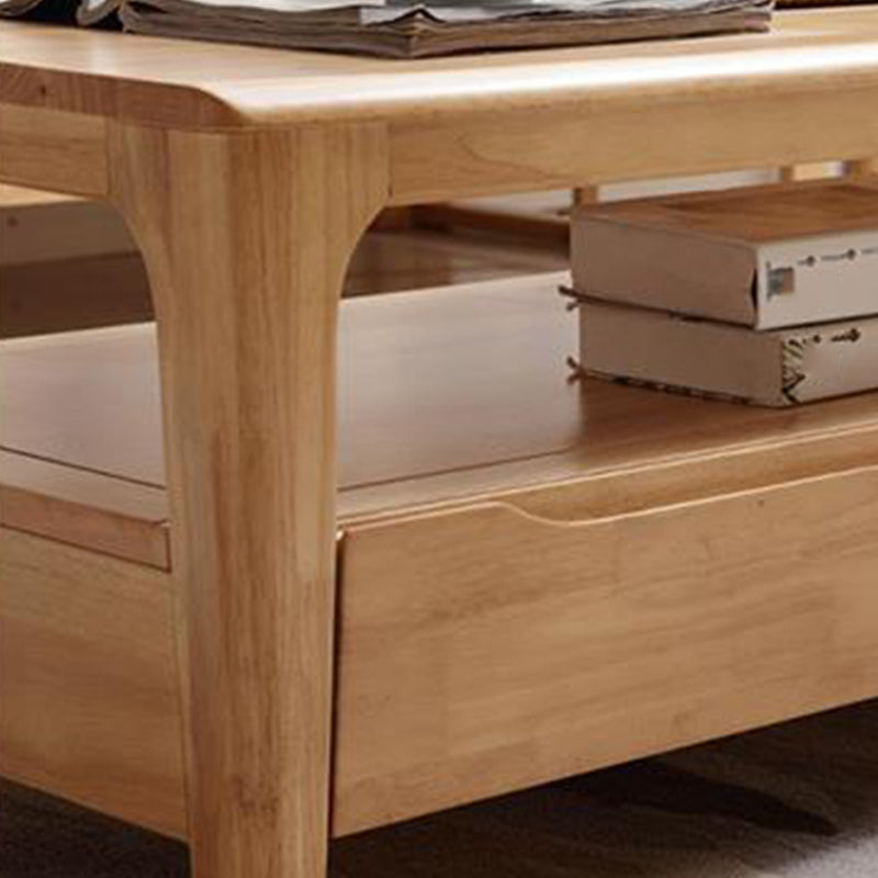 4 Legs Rectangular Coffee Table Made of Solid Wood/black/walnut/white Cocktail Table