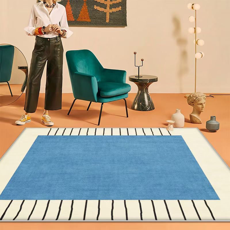 Beige Modern Rug Polyester Circle Pattern Rug Washable Rug for Home Decor