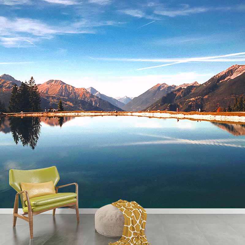 Modern Photography Mural Wallpaper Mountain Range Indoor Wall Mural