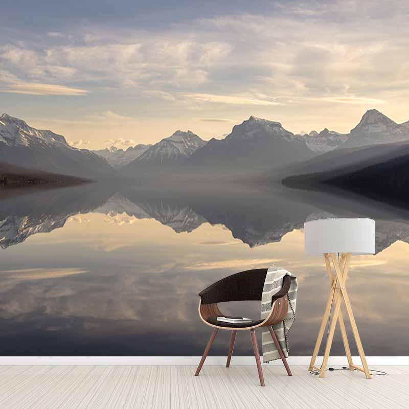 Modern Style Photography Wall Mural Wallpaper Mountain Range Bedroom Wall Mural
