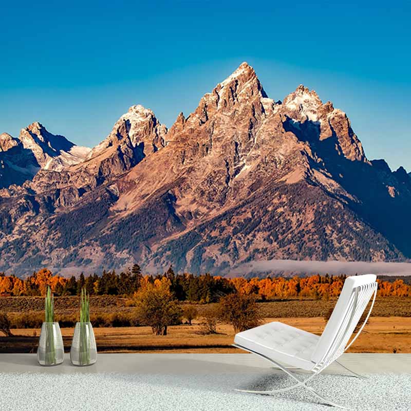 Modern Style Photography Wall Mural Wallpaper Mountain Range Bedroom Wall Mural