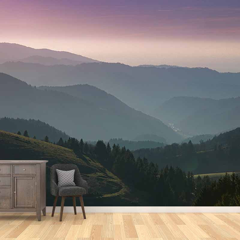 Washable Photography Mural Wallpaper Mountain Range Indoor Wall Mural
