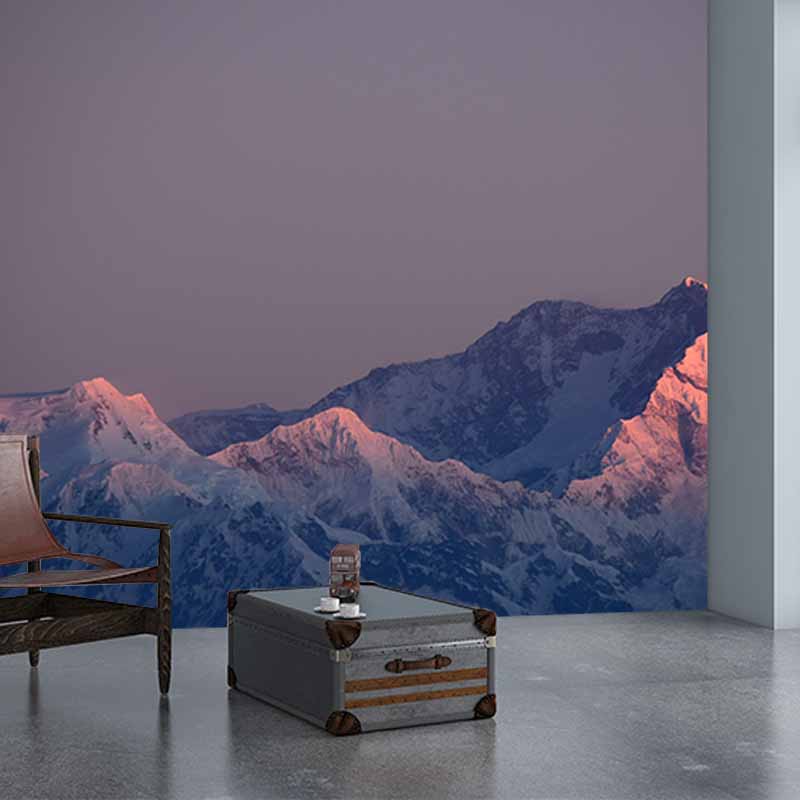Photography Environment Friendly Mural Wallpaper Mountain Range Indoor Wall Mural