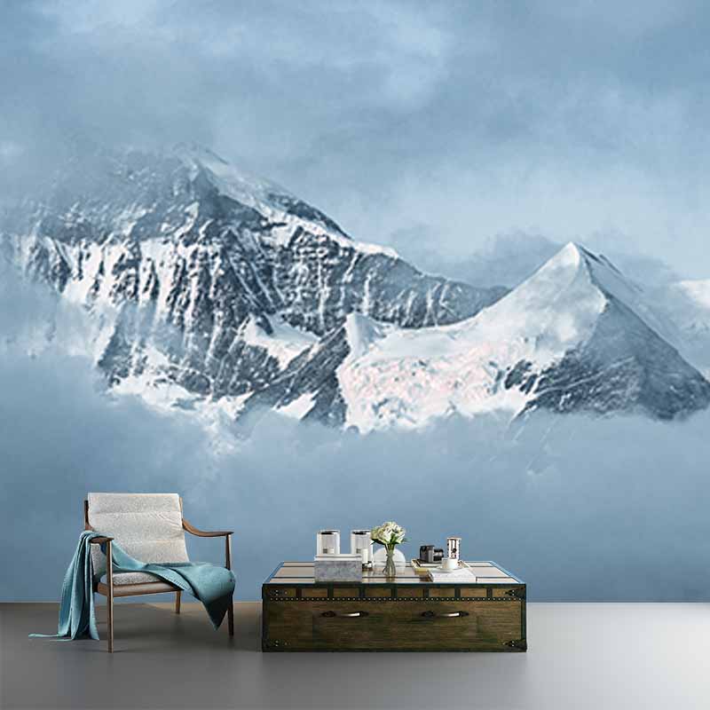 Mountain Range Stain Resistant Mural Washable Wallpaper Sitting Room Wall Mural