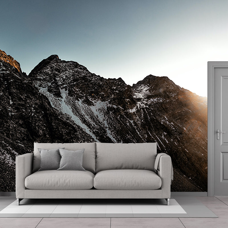Photography Mountain Range Mural Mildew Resistant Wallpaper Sleeping Room Wall Mural