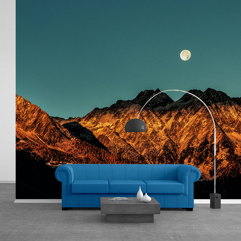 Beautiful Photography Mural Wallpaper Mountain Range Decorative Indoor Wall Mural