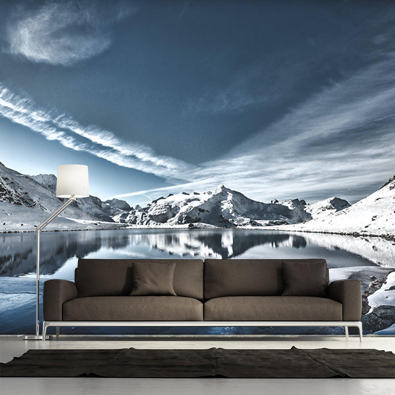 Beautiful Photography Mural Wallpaper Mountain Range Decorative Indoor Wall Mural