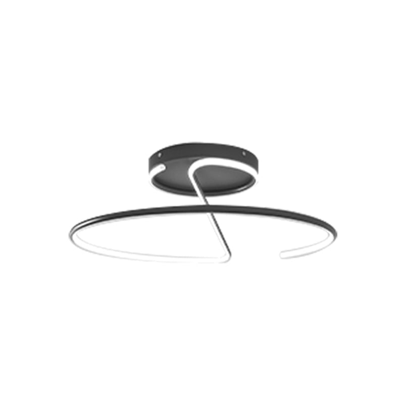 Nordic Metal Ceiling Light Linear 1 Light Flush Mount Ceiling Light for Bedroom