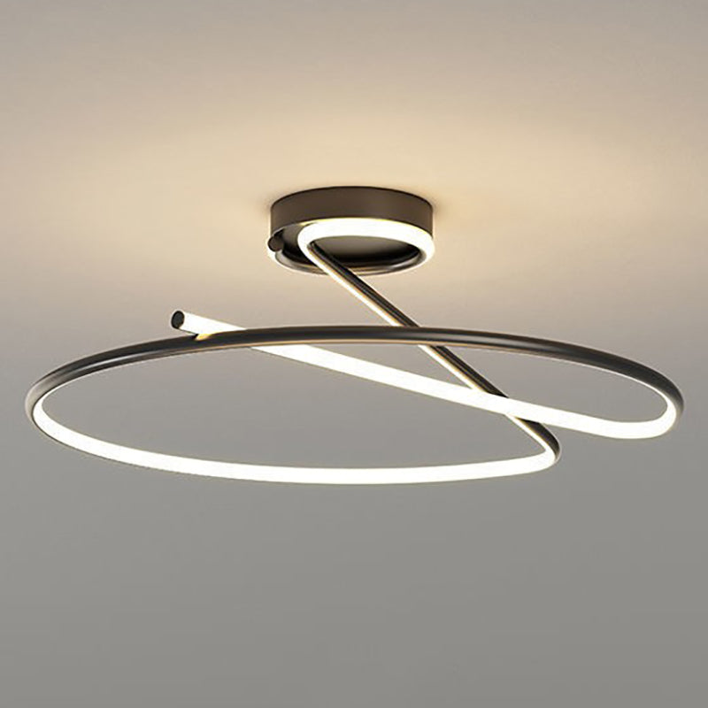 Linear Metal Ceiling Light Nordic LED Flush Mount Light for Living Room