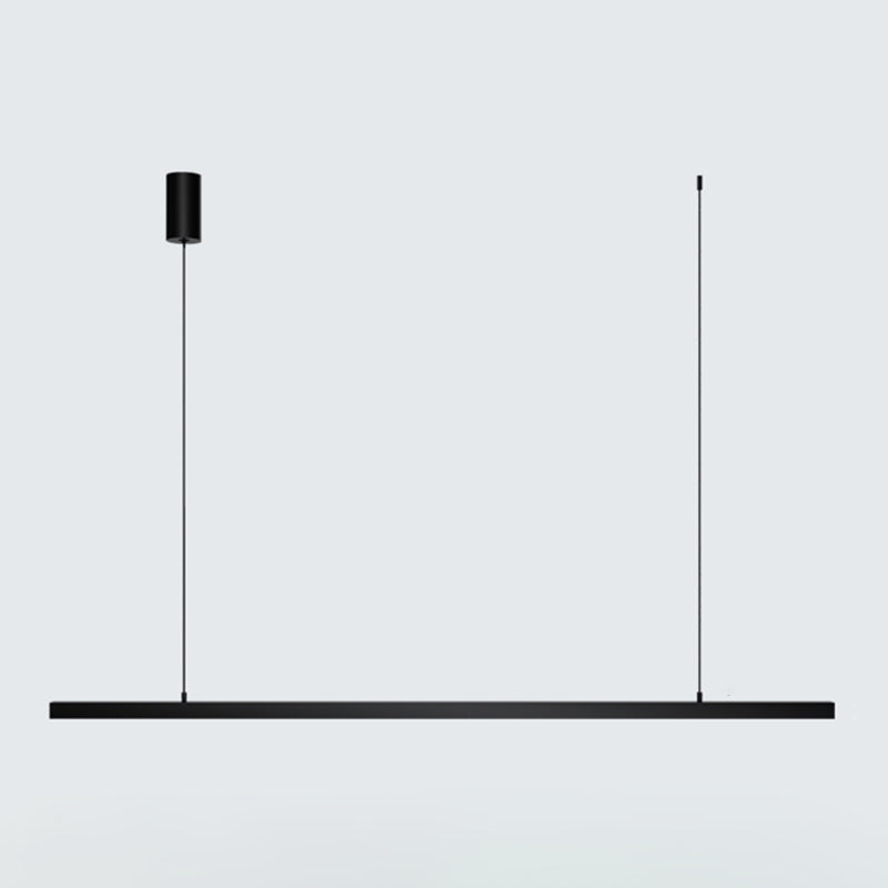Modern Style Linear Hanging Pendant Light Metal 1-Light Hanging Lamp Kit