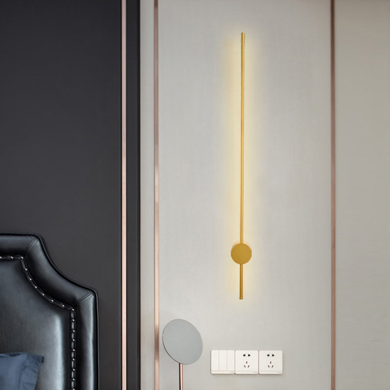 Linear Shade Metal Wall Sconce Modern Style 1-Light Wall Mount Light Fixture