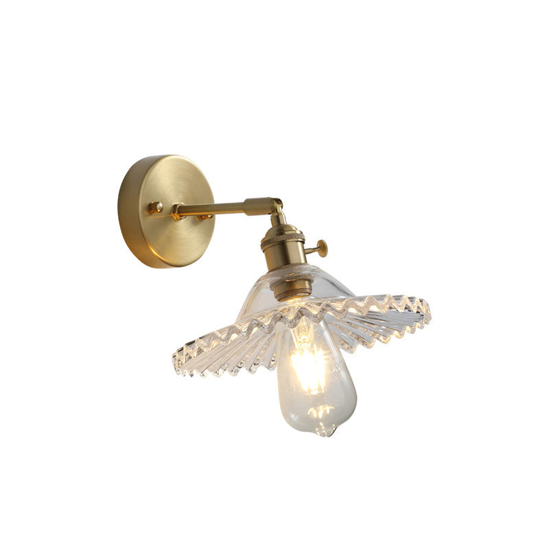 Glass Geometric Wall Sconces Industrial Style 1 Light Wall Mounted Lamps