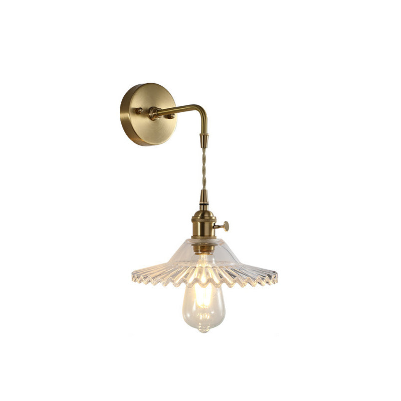 Glass Geometric Wall Sconces Industrial Style 1 Light Wall Mounted Lamps